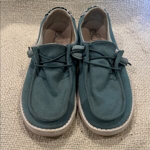 Hey Dude Teal Slip-On Shoes